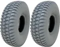 Graue Mobilitätsroller-Reifen 260 x 85, Blockreifen, 3.00-4, nicht markierend - 2er-Set