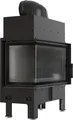 Kamineinsatz aus Stahl KRATKI FLOKI S links 8 kW Ø 160 schwarz Verkleidung