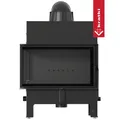 Kamineinsatz aus Stahl KRATKI FLOKI S links 8 kW Ø 160 schwarz Verkleidung
