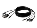 Belkin Secure KVM Combo Cable - Video- / USB- / Audio-Kabel - TAA-konform - USB, Mini-Stecker, DVI-D (M)