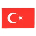AZ FLAG - Flagge Türkei - 150x90 cm - Türkische Fahne 100% Polyester mit Messing-Ösen - 110g