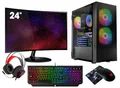 VIST Gaming PC Komplett Set R5 5700G 16GB VEGA8 SSD 1TB WiFi Win11 24"