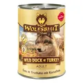 Wolfsblut Wild Duck & Turkey Hundenassfutter Adult getreidefrei 395 g Ente & Truthahn