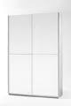 Schwebetürenschrank Schiebetürenschrank FAST Kleiderschrank Schrank weiß 125cm