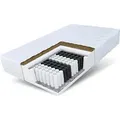 Matratze 80x200 cm HOME MAX 7 Zonen H3 H4 Taschenfederkern Kokos Höhe ca. 24 cm Matratzenbezug Premium