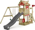 Spielturm Wickey FarmFlyer mit Rutsche im Bauernhofdesign in Rot