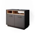 Vicco Waschbeckenunterschrank Beatrice, Anthrazit/Sonoma, 80 x 64 cm (1-St)