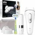 Braun IPL Silk Expert Pro 3 Haarentfernungsgerät Damen, 2 Aufsätze, sichtbare Haarentfernung, Designed In Germany, Gesichtshaarentferner, Alternative zu Laser Haarentfernung, PL3139, Weiß/Silber
