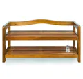 Casaria Schuhregal, mit 2 Ebenen 75x26x42cm FSC®-Zertifiziert Akazien Holz Bad Diele Flur