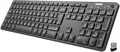 Arteck Kabellose Tastatur, Deutsches QWERTZ Layout wiederaufladbare USB Anschluss 2,4 GHz Kabellos Tastatur mit Multimedia-Tasten, Kompatibel mit PC, Computer, Notebook, Laptop, Windows 11, 10, 8