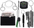 Überlebensset mit Kompass Multitool und wasserdichtem Gehäuse, ideal für Camping