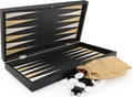 Luxus Board Game Backgammon Tavla XXL Klassik Leder Brown