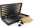 Luxus Board Game Backgammon Tavla XXL Klassik Leder Brown
