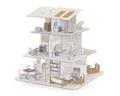 DJECO Puppenhaus Malen und Stecken eigenes Puppenhaus bauen DJ08005