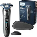 Philips SHAVER Series 7000 S7887/35 Elektrischer Nass- und Trockenrasierer, Rotationstrasierer, Chrom, SteelPrecision blades, LED, GroomTribe; Conn...