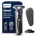 PHILIPS Shaver Series 7000 – Elektrischer Rasierer für Herren, Nass- und Trockenrasierer mit aufklappbarem Trimmer, Ladestation & Reiseetui (Modell S7887/35)