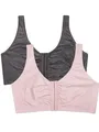 DamenSportBH mit Frontverschluss, Rosa, Grau Blushing Rose/Charcoal Heather 2...