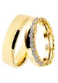 Trauring "Schmuck Geschenk Silber 925 Trauring Ehering Partnerring LIEBE", wahlweise mit oder ohne Zirkonia gelbgoldfarben + kristallweiß mit Zirkonia 52 - mit Zirkonia