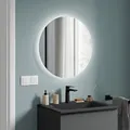 Bernstein Runder LED Badspiegel NEO mit Dimmfunktion & Bewegungssensor – Wandspiegel Ø 60cm– Spiegel mit Beleuchtung für Ihr Badezimmer