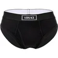 Versace Tex Ribbed Cotton Brief
