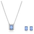 Swarovski Millenia Set, Oktagon-Schliff, Blau, Rhodiniert - Eleganz trifft auf G