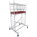Krause 940117 FahrGerüst Aluminium Rollgerüst fahrbar Arbeitshöhe (max.): 4.30 m Silber 89 kg