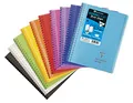 Clairefontaine 361201C Spiralbuch Koverbook Zeichen/Skizzen – A5 14,8 x 21 cm – 100 Seiten – Zeichenpapier extra weiß 125 g – Einband Polypropylen Farbe zufällig