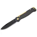 Böker Plus Taschenmesser Atlas Black Stonewash Brass Slipjoint Messer Clip schwarz