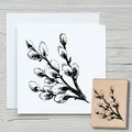 Stempel Weidenkätzchen - Motivstempel Holzstempel Scrapbooking Karten Pflanzen