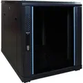 Danicom - 12 HE, kleiner Serverschrank, mit Glastür (BxTxH) 600 x 800 x 720 mm