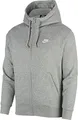 Nike Herren M Nsw Club Fz Bb Hoodie, Dk Grey Heather/Matte Silver/W, XXL EU
