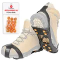 Traxtor Schuh Spikes Anti Rutsch - Schuhe für Winter umrüsten - Schuhkrallen für EIS und Schnee - Steigeisen als Gleitschutz bei Glatteis, Größe XL - inkl. 15 Ersatz-Schneespikes