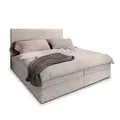 BOXBETT PISA 180x200 cm mit Matratze und Topper - Creme