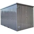 LagercontainerXXL 4m Lagercontainer mit Doppeltür & Doppelverriegelung RAL7039 Quarzgrau 3,88x2,14x2,09