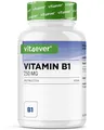 vit4ever Vitamin B1 (Thiamin) - 250 mg - 365 Tabletten - Premium: Thiamin Hydrochlorid - Hohe Bioverfügbarkeit - 12 Monatsvorrat - Ohne unerwünschte Zusätze - Vegan