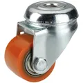 DÖRNER+HELMER Lenkrolle mit Rückenloch, verzinkter Stahl - orange