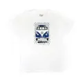 BRISA VW Collection - Volkswagen T-Shirt Unisex-Kurzarm mit T1 Bulli Bus Motiv in Baumwolle (Samba Stripes/Blau & Weiß/Größe XXL)