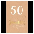Skorpion Grußkarten 50. Geburtstag - Karte mit Umschlag - Schriftkarte - mit Goldfolie weiß