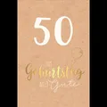 Zahlengeburtstag - 50. Geburtstag - Glückwunschkarte im Format 11,5 x 17 cm mit
