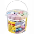 EBERHARD FABER Straßenmalkreide im runden Eimer 20 Kreiden, Länge 10cm