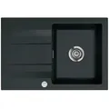 Systemceram Spüle Genea 75, Schwarz, Keramik, 75x51x20 cm, Küchen, Küchenausstattung, Küchenspülen