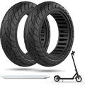 10x2,5 Zoll Ersatz Vollgummireifen für Elektroroller, Schwarz 2er Pack