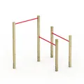 Wickey Fitnessgerät - Fit Base 505 - Outdoor Fitnessstudio, Gym für Zuhause, Klettern und Sport für Jugendliche und Erwachsene im Garten mit Klimmzugstange