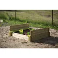 WENDITOYS Sandkasten, BxL: 120 cm x 120 cm, Holz natur - beige