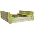 Wendi Toys Sandkasten inkl. Holzabdeckung und Sitzflächen 25 x 120 x 120 cm FSC®