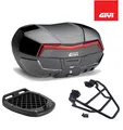 GIVI Set Bauletto Schwarz V58NNB + Platte Suzuki DL V-Strom 650 2015 2016