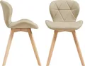 Esszimmerstuhl 'Älmhult' 2-er Set 78x47x52 cm Kunstleder Beige