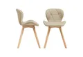 en.casa Esszimmerstuhl (2 St), »Älmhult« 2er Set Stuhl 78x47x52 cm Kunstleder Beige