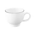 Seltmann Weiden Tasse  Lido Black Line ¦ weiß ¦ Porzellan