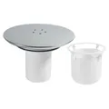 Duschabfluss Abdeckung, Geruchsverschluss Dusche, Verchromt Abflussdeckel Dusche, 90mm / 115mm Duschablauf für Viega Tempoplex Ablaufgarnitur, Duschabflussabdeckung für Badezimmer (Weiß)